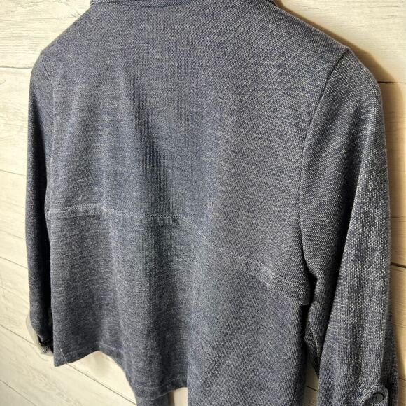 Anthropologie Dolan Jacket Womens Size Small Blue Cropped Trench Open Front - Picture 12 of 16